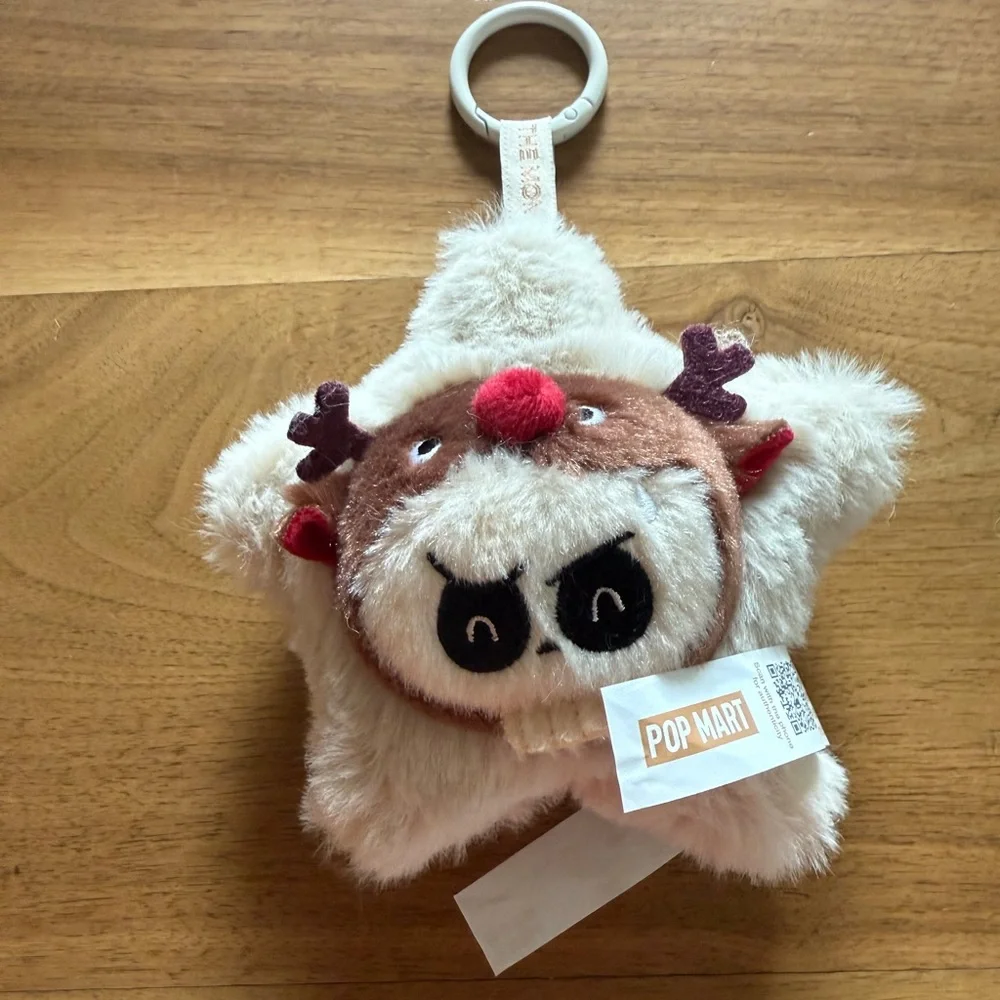 Popmart the monsters tycoco sparkly plush Star-Shaped Keychain pendant